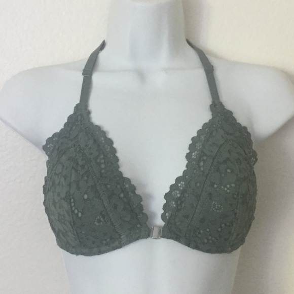 Victoria's Secret Other - Victoria’s Secret Green Lace Racerback Bra, 32DD